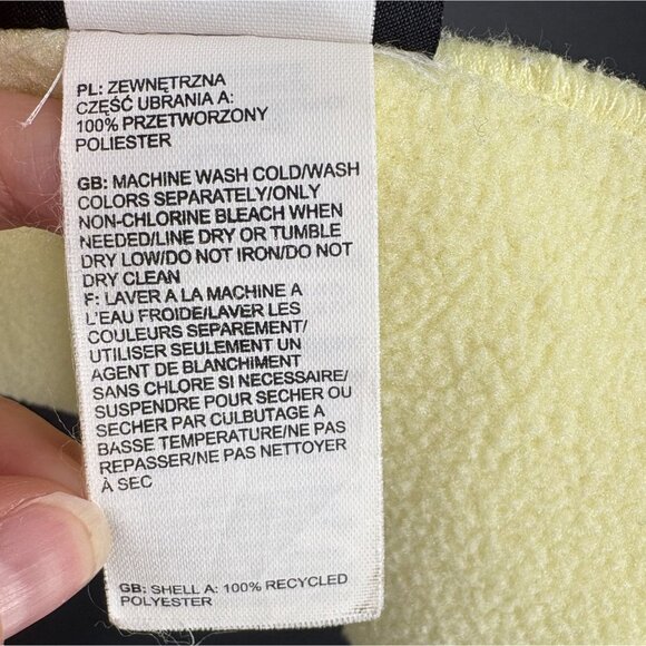 The North Face Unisex Polartec Recycled Fleece Scarf OS Pale Yellow Outdoor - Picture 7 of 7
